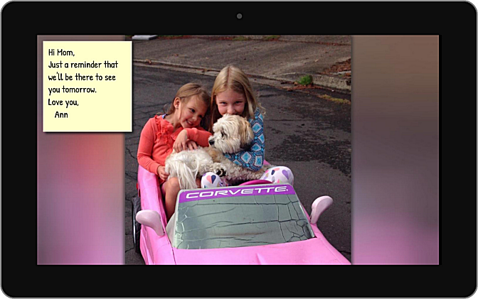 ViewClix's Sticky Note feature allows you to send notes and schedule reminders