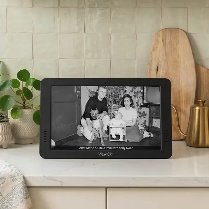 Everyday family moments displayed on a ViewClix frame