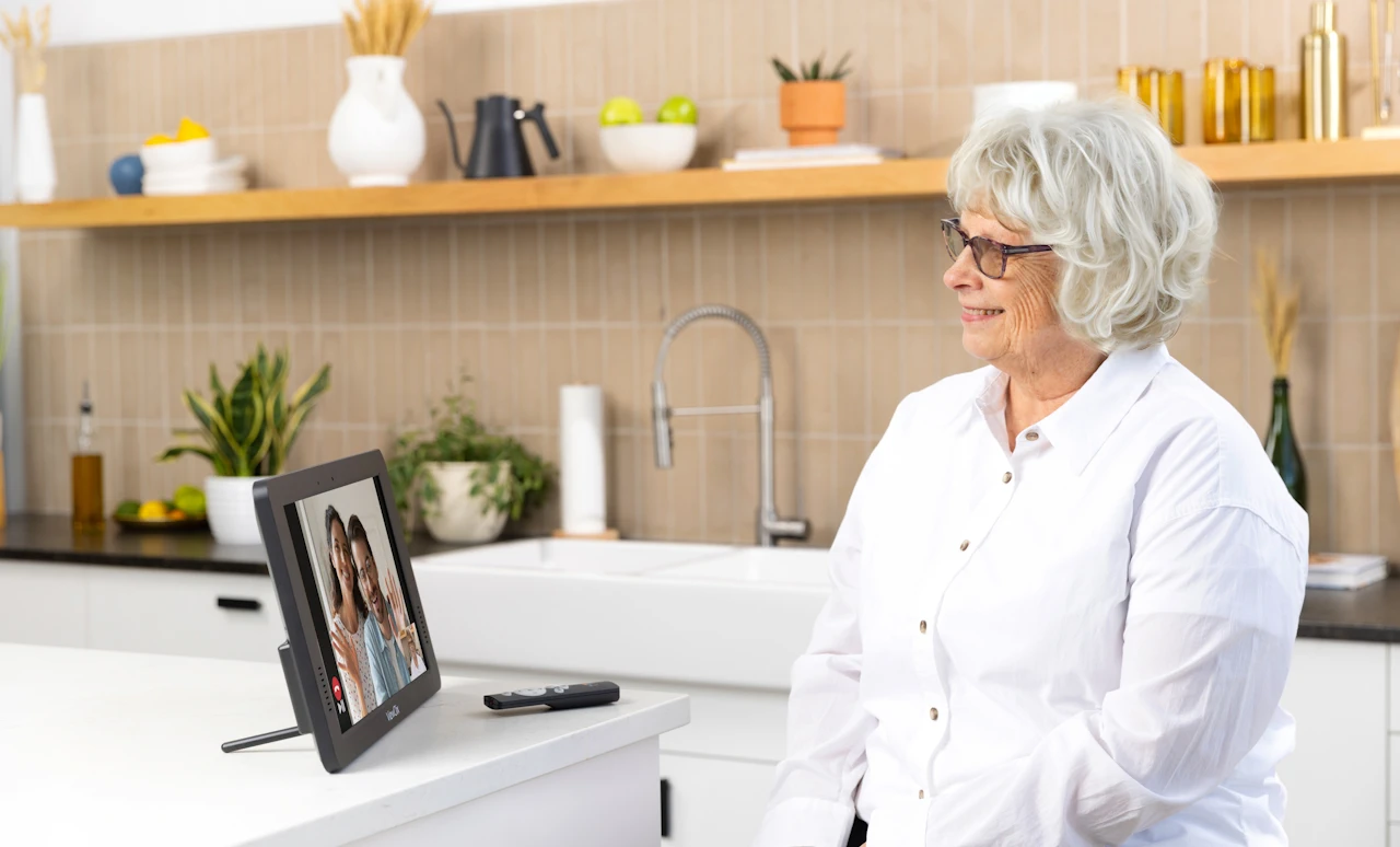 Woman watching ViewClix frame